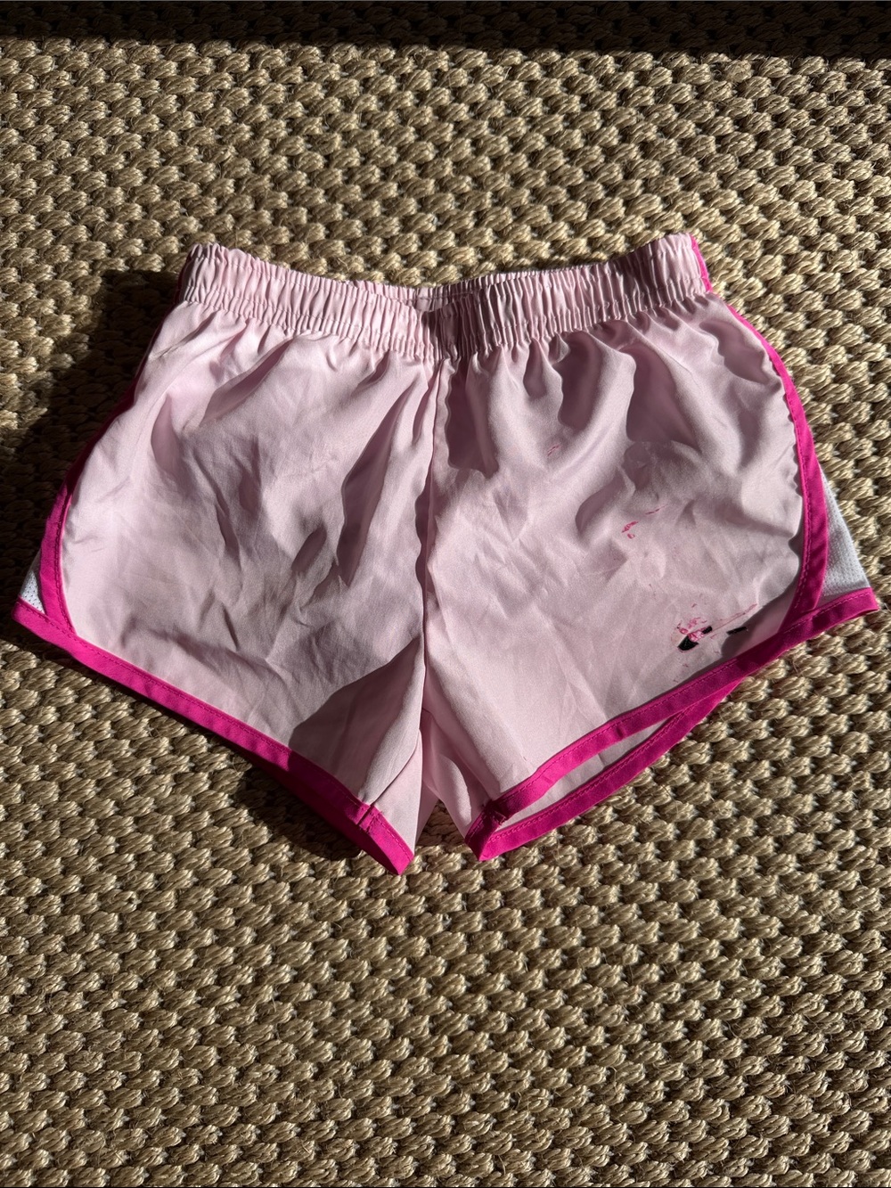 Nike Light Pink Shorts with Bright Pink Trim size 4 years